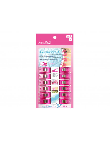 Quiltning Clips 12 st, små 3cm