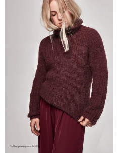 Stickbeskrivning Tiril Höstgenser Borstad Alpakka