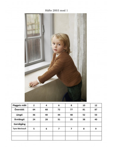 Mönsterhäfte 2003 Mykt til Barn Svensk Text