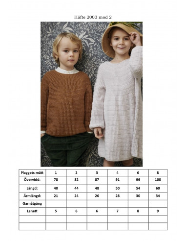 Mönsterhäfte 2003 Mykt til Barn Svensk Text