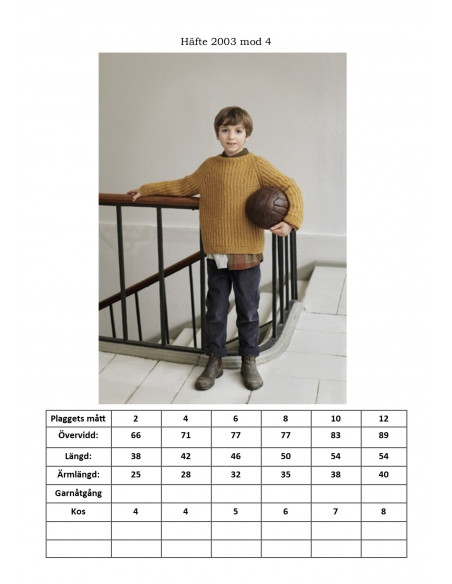 Mönsterhäfte 2003 Mykt til Barn Svensk Text