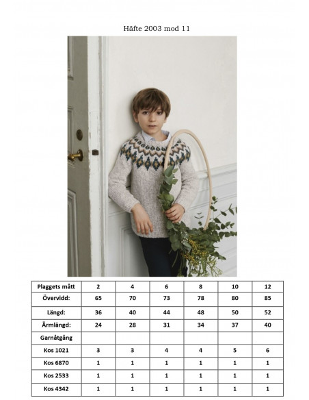 Mönsterhäfte 2003 Mykt til Barn Svensk Text