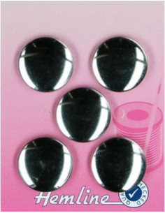 Knappformar Förnicklade 5st 22mm