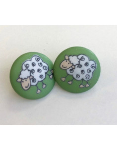 Barnknapp Får Grön
