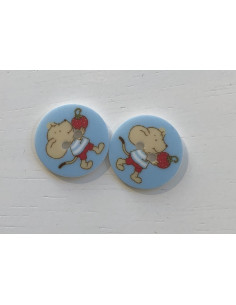 Barnknapp Lillebi 15mm Blå