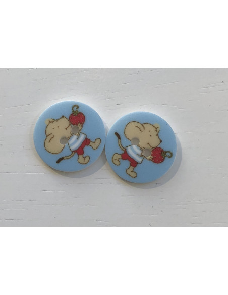 Barnknapp Lillebi 15mm Blå