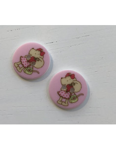 Barnknapp Lillebi 15mm Rosa