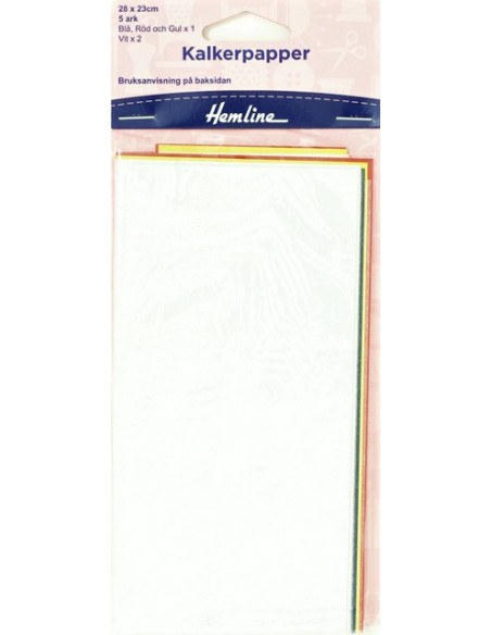 Kalkerpapper 5 färger