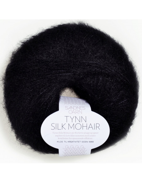 Tynn SilkMohair 1099 Svart