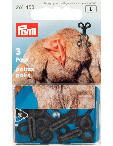 Pälshäktor Svart 3-pack