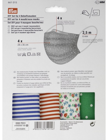 Munskydd DIY material till 4st