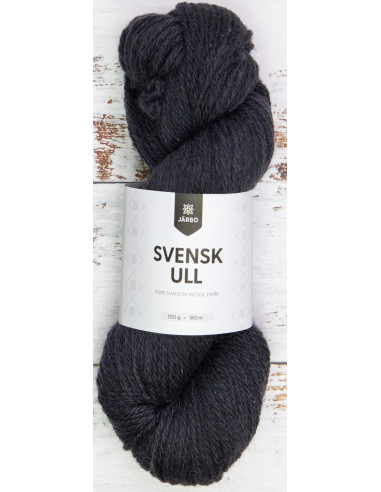 Svensk ull 100g 003 Swedish Black