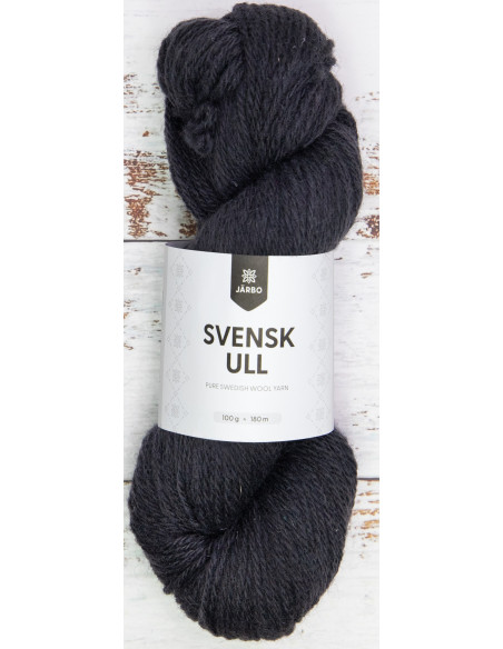 Svensk ull 100g 003 Swedish Black