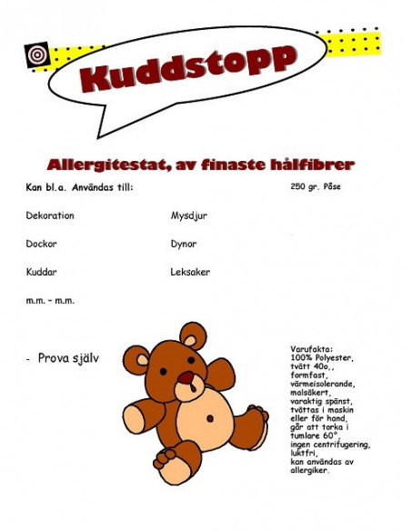 Kuddstopp 250g