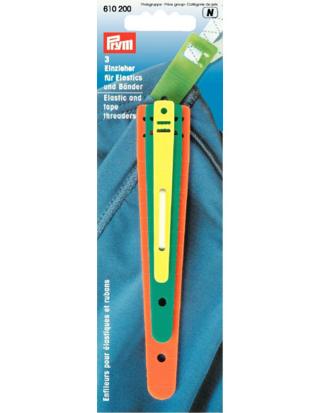 Resår och bandträdare 3 st (0,5, 1,0, 1,5 cm)