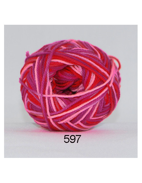 Cotton 8 print 597 Rosa/lila