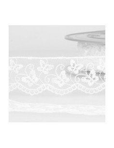 Spets Nylon 35mm Vit