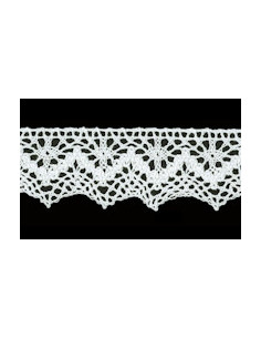 Spets Bomull 40mm vit