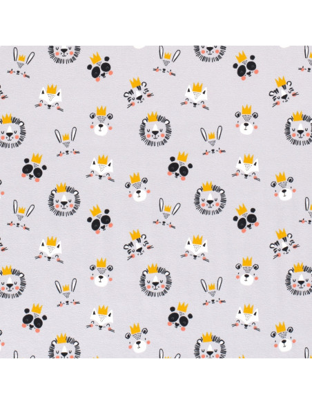 Tyg Jersey Djuransikten Ljusgrå