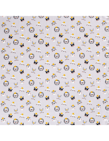 Tyg Jersey Djuransikten Ljusgrå