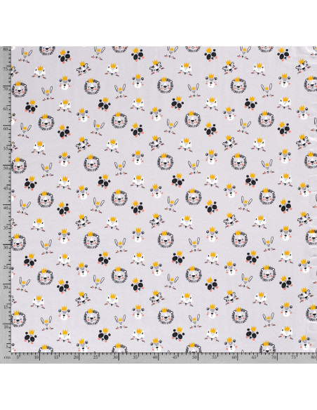 Tyg Jersey Djuransikten Ljusgrå