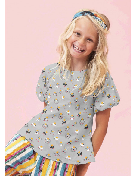 Tyg Jersey Djuransikten Ljusgrå