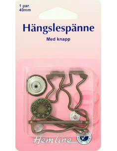 Hängselspänne m knapp 2st oxid