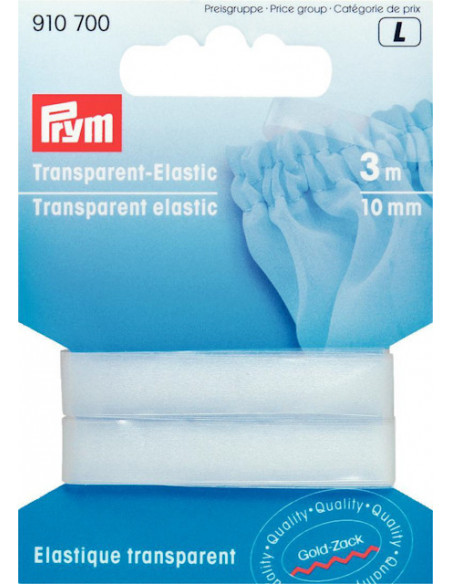 Elastiskt band transparent 10mm 3m