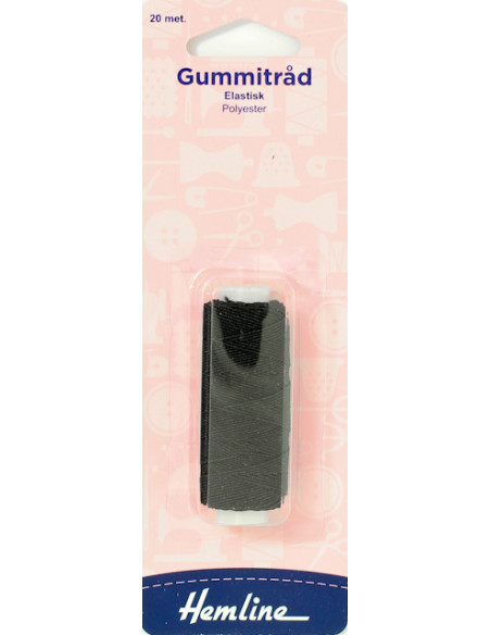 Gummitråd 20m Svart
