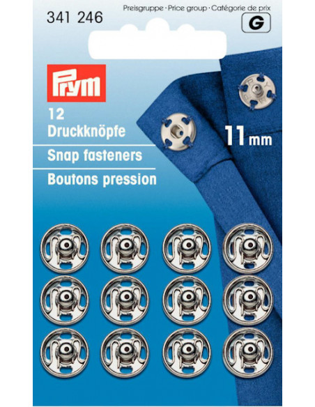 Tryckknappar 11mm Silver