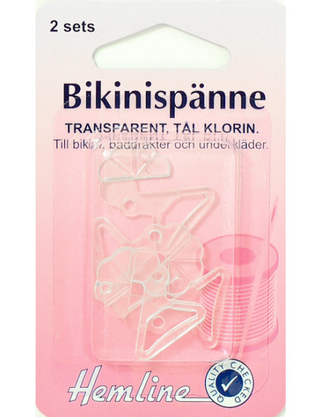 Bikinispänne transp. 2-pack