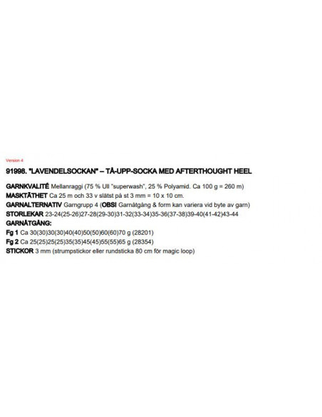 Stickbeskrivning 91998 Mellanraggi