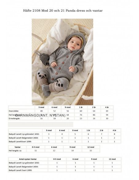 Mönsterhäfte 2108 Myk Start Baby Svensk text