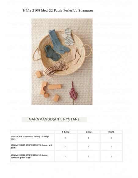 Mönsterhäfte 2108 Myk Start Baby Svensk text