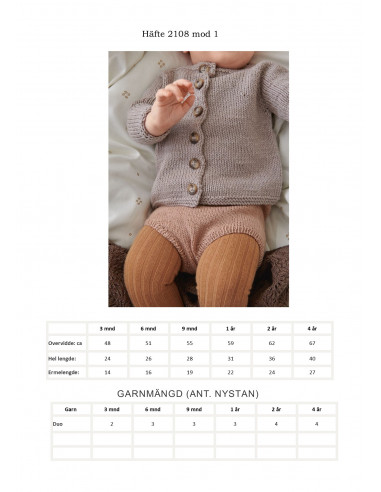 Mönsterhäfte 2108 Myk Start Baby Svensk text