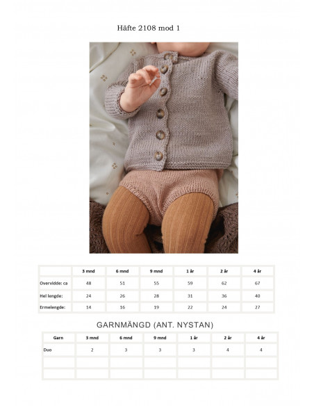 Mönsterhäfte 2108 Myk Start Baby Svensk text