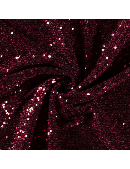 Paljetttyg Bordeaux