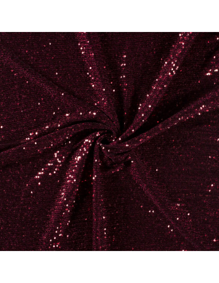 Paljetttyg Bordeaux
