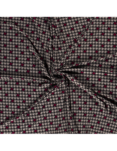 viskos jersey abstrakt Bordeaux