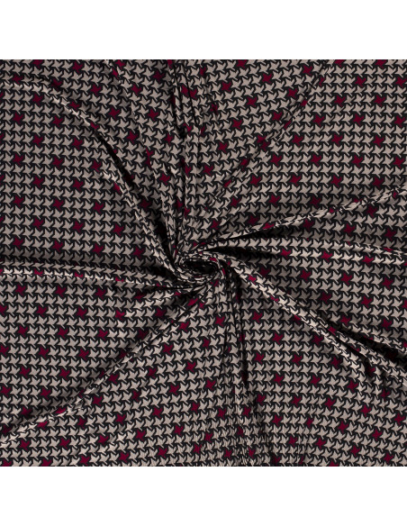 viskos jersey abstrakt Bordeaux