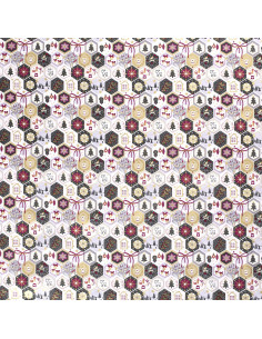 Bomullspoplin Jul Offwhite 2