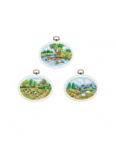 Tavlor 3-pack 6x9cm "Ut i naturen"