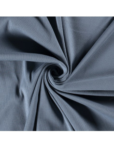 Tyg Ribbad Jersey Indigo