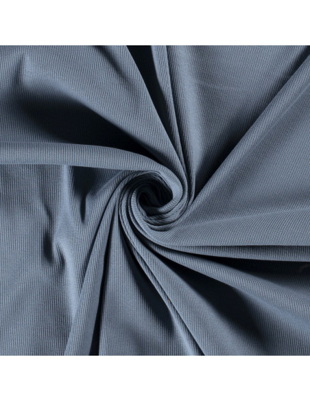 Tyg Ribbad Jersey Indigo