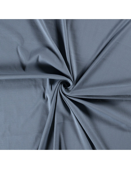 Tyg Ribbad Jersey Indigo