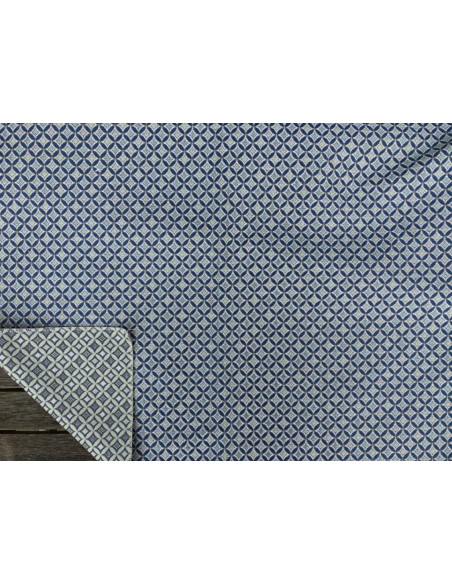 Möbeltyg småmönstrat blå