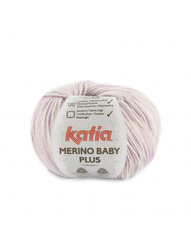 Merino Baby Plus 104 Rosa/Ljusgrå