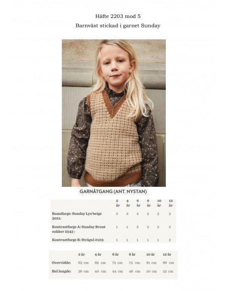 Mönsterhäfte 2203 Mykt til barn