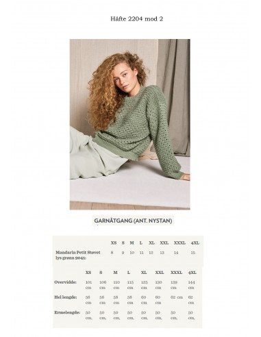 Mönsterhäfte 2204 Dame  Bomull Svensk text