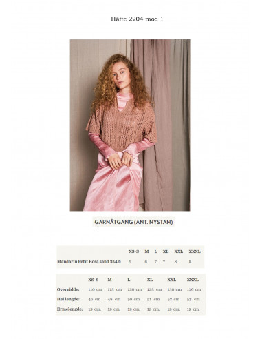 Mönsterhäfte 2204 Dame  Bomull Svensk text